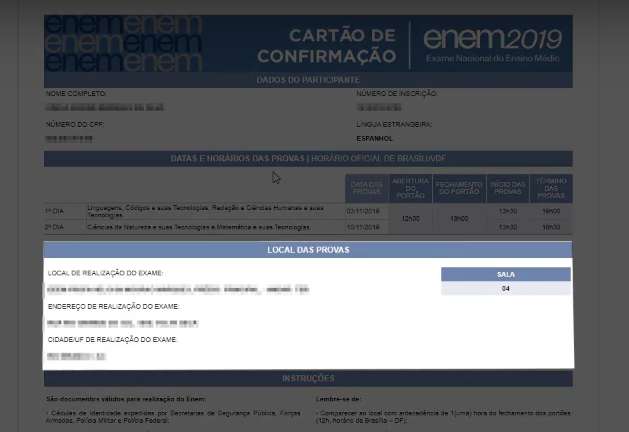 Preciso imprimir o Cartão de Confirmação do Enem?