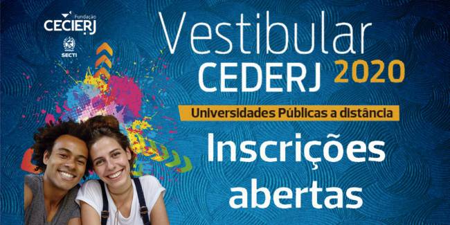 Inscrições do Vestibular Cederj 2020 vão até 24/10