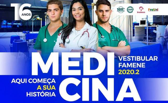 Vestibular de Medicina FAMENE 2020.2 recebe inscrições