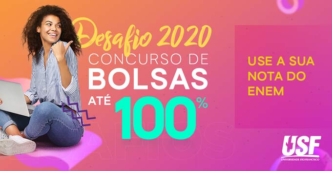 USF está com inscrições abertas para Desafio de Bolsas com a Nota do Enem