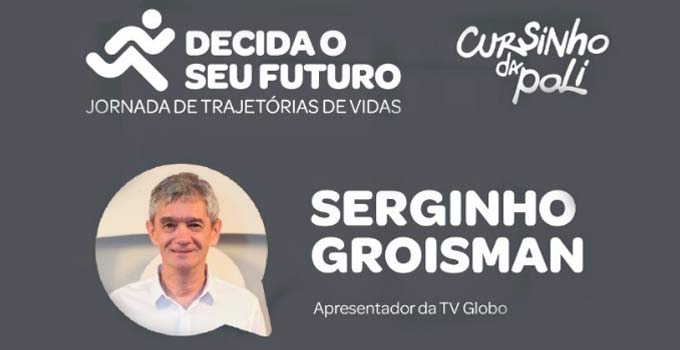 Sui composite background Cursinho da Poli apresenta webinar com Serginho Groisman