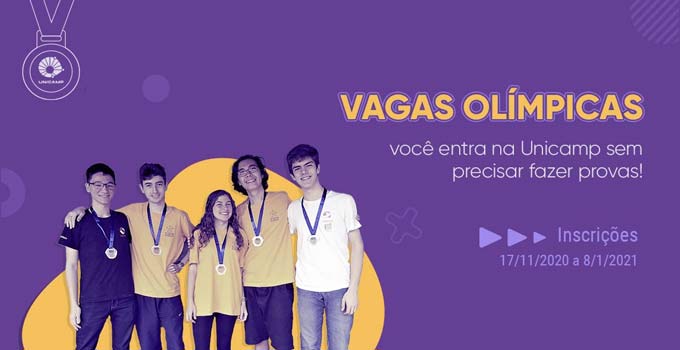 UNICAMP abre inscrições para a modalidade Vagas Olímpicas 2021