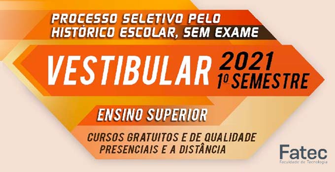 Vestibular Fatec 2021/1 - Resultado da solicitação de isenção/redução