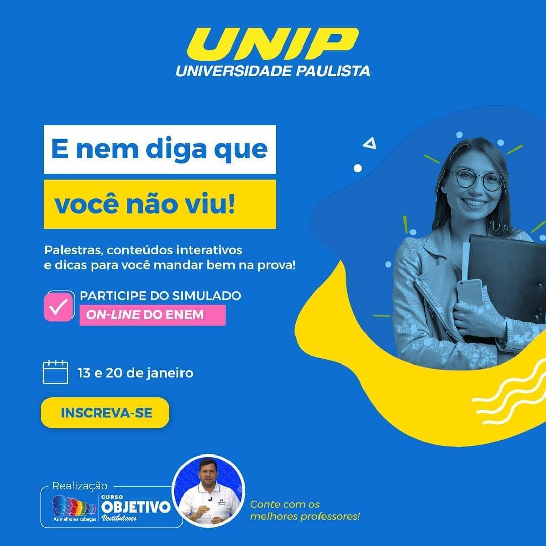 UNIP e Objetivo oferecem ampla programação voltada ao ENEM