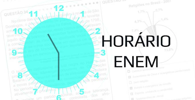 Horários do Enem 2020 - Provas 17 e 24 de janeiro de 2021