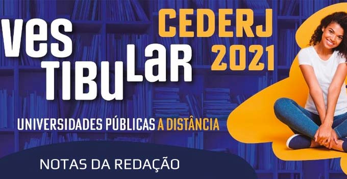 Resultado da prova de Redação - Vestibular Cederj 2021.1