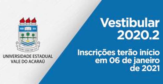 Vestibular UVA 2020.2 abre inscrições. Veja como se inscrever!