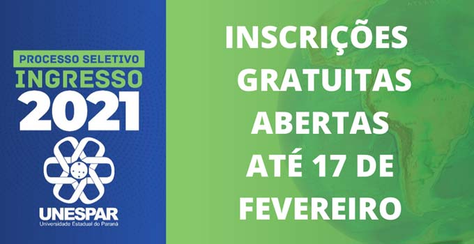 Abertas as inscrições para os Processos Seletivos de Ingresso na Unespar