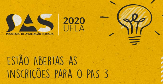 Estão abertas as inscrições para o PAS 3 da UFLA