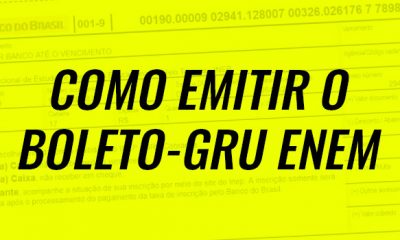 Como imprimir o boleto - GRU do Enem 2021?