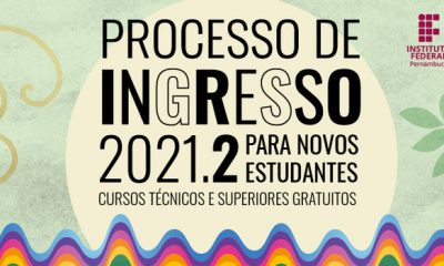 Inscrições abertas para o Vestibular IFPE 2021.2