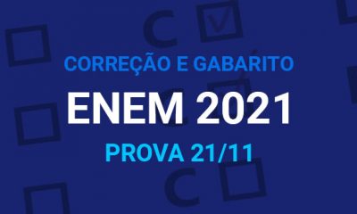 Correção e gabarito extraoficial - Enem 2021 - Prova 21/11/21