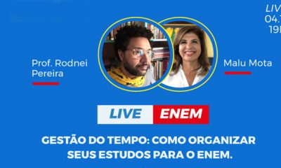 A importância do controle do tempo na prova do ENEM é assunto de live da UNIP e do Objetivo