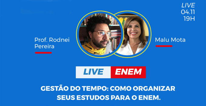 A importância do controle do tempo na prova do ENEM é assunto de live da UNIP e do Objetivo