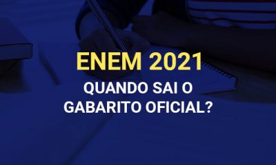 Quando sai o gabarito oficial do Enem 2021?