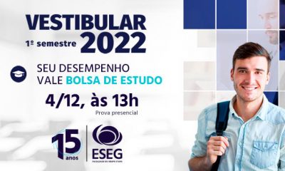 Vestibular para o 1º semestre de 2022 na ESEG - Faculdade do Grupo Etapa está com inscrições abertas