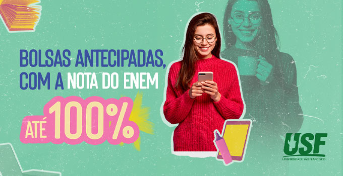 Resultado do ENEM 2021 pode garantir bolsa de até 100% na Unisanta