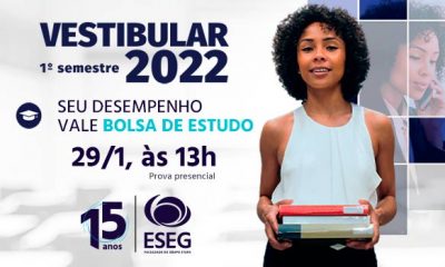 Inscrições abertas para as provas de janeiro do Vestibular do 1º semestre de 2022 na ESEG