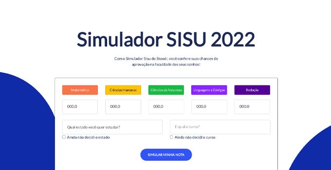 Simulador SISU 2022, Me Salva! ENEM