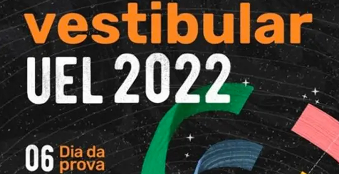 Cartão de Inscrição do Vestibular UEL 2022 - Prova 6/3/22