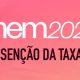 Enem 2022 recebe pedidos de isenção da taxa de inscrição