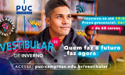 PUC-Campinas abre inscrições para o Vestibular de Inverno 2022