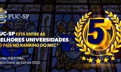 PUC-SP está entre as melhores universidades do país no Ranking do MEC