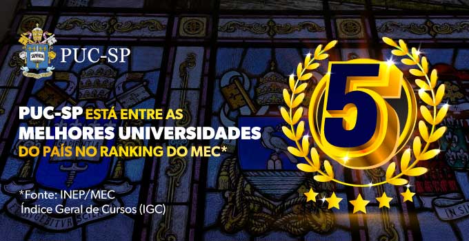 PUC-SP está entre as melhores universidades do país no Ranking do MEC